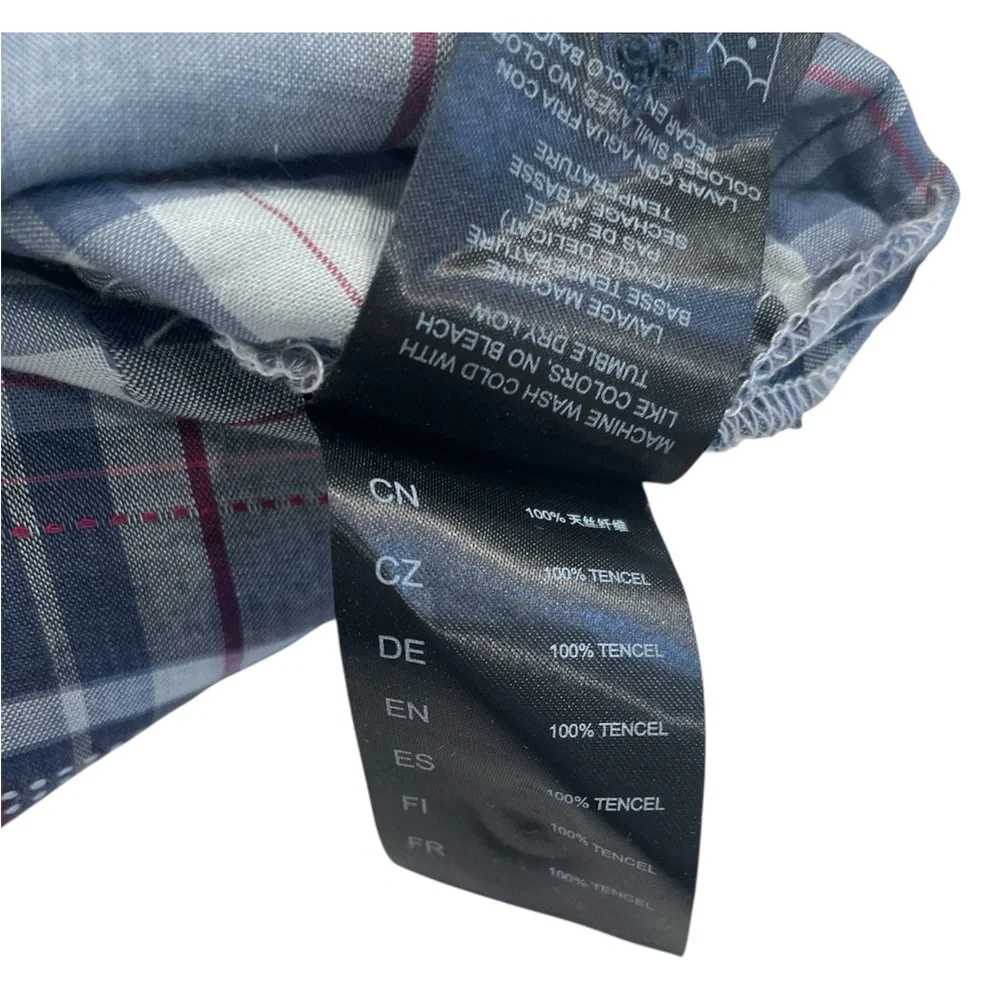 Kuhl Lexi Button Up Shirt White Blue Red Long Sleeve Plaid Collared‎ Women's XL - Picture 5 of 5